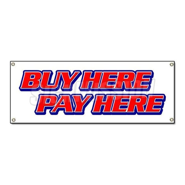 BUY HERE PAY HERE BANNER SIGN purchase no credit check ez easy car auto lot